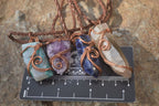 Hand Made Mixed Copper Wire Wrapped Pendants x 6 From Southern Africa - Toprock Gemstones and Minerals 