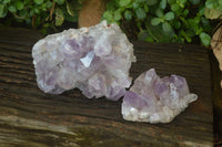 Natural Jacaranda Amethyst Quartz Clusters x 2 from Mumbwa, Zambia - Toprock Gemstones and Minerals 