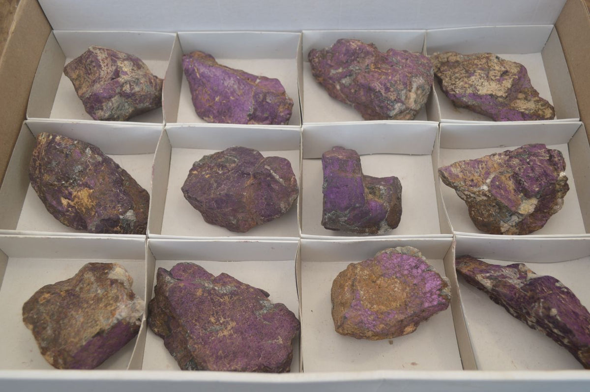 Natural Metallic Purpurite Cobbed Specimens x 12 From Erongo, Namibia - Toprock Gemstones and Minerals 