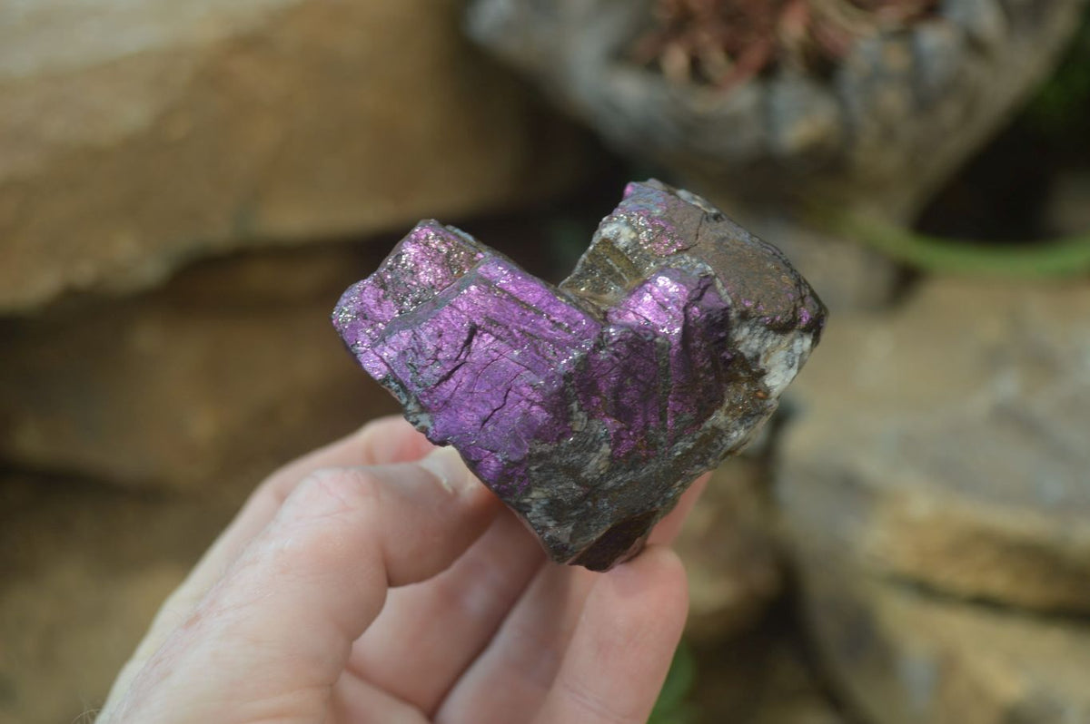 Natural Metallic Purpurite Cobbed Specimens x 12 From Erongo, Namibia - Toprock Gemstones and Minerals 