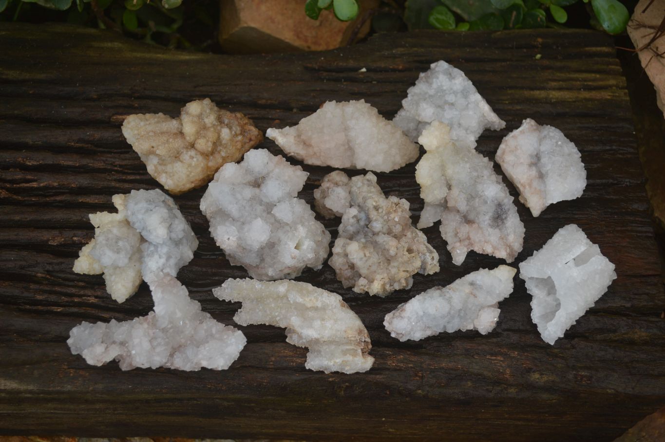 Natural Drusy Mountain Quartz Specimens x 12 From Alberts Mountain, Lesotho - Toprock Gemstones and Minerals 