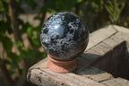 Polished Gabbro / Merlinite Sphere x 1 From Madagascar - Toprock Gemstones and Minerals 