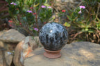 Polished Gabbro / Merlinite Sphere x 1 From Madagascar - Toprock Gemstones and Minerals 