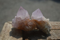 Natural Ametrine Spirit Quartz Clusters x 12 From Boekenhouthoek, South Africa