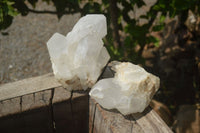 Natural White Quartz Clusters x 3 From Madagascar - Toprock Gemstones and Minerals 