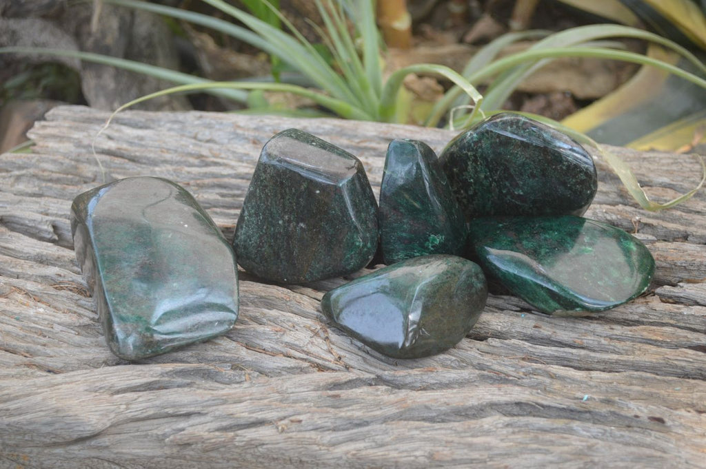 Polished Ruby Corundum In Chrome Verdite Standing Free Forms x 6 From Zimbabwe - Toprock Gemstones and Minerals 