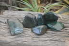 Polished Ruby Corundum In Chrome Verdite Standing Free Forms x 6 From Zimbabwe - Toprock Gemstones and Minerals 
