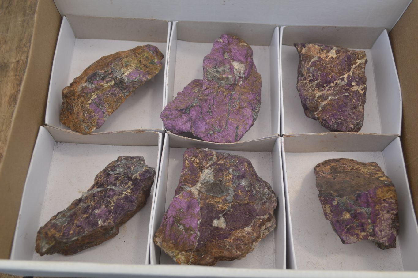 Natural Metallic Purpurite Cobbed Specimens x 6 From Erongo, Namibia - Toprock Gemstones and Minerals 