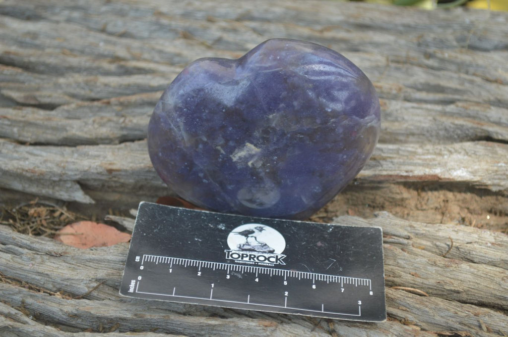 Polished Lepidolite with Pink Rubellite Gemstone Hearts x 6 From Madagascar - Toprock Gemstones and Minerals 