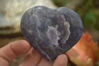 Polished Lepidolite with Pink Rubellite Gemstone Hearts x 6 From Madagascar - Toprock Gemstones and Minerals 