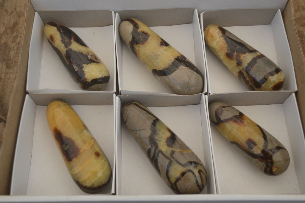 Polished Septerye Massage Wands x 6 From Madagascar - Toprock Gemstones and Minerals 