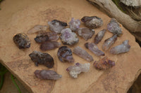 Natural Smokey Amethyst Crystals x 20 From Chiredzi, Zimbabwe - Toprock Gemstones and Minerals 