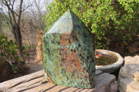 Polished "African Turquoise" Chrysocolla Point x 1 From South Africa - Toprock Gemstones and Minerals 