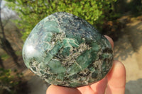 Polished Rare Emerald Mica In Matrix Free Forms x 6 From Mutoko, Zimbabwe - Toprock Gemstones and Minerals 