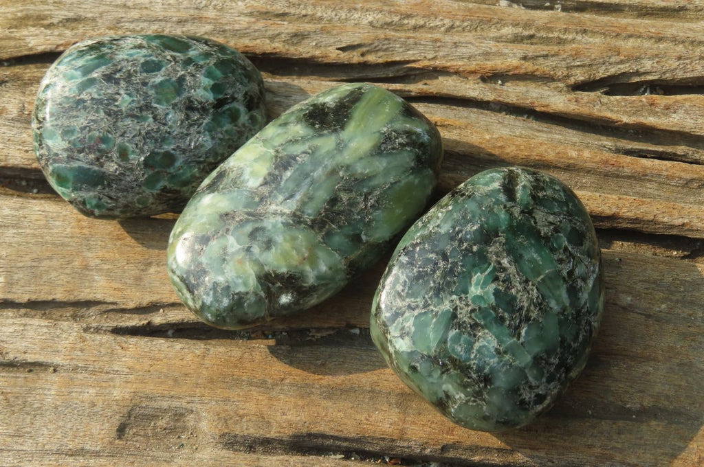Polished Rare Emerald Mica In Matrix Free Forms x 6 From Mutoko, Zimbabwe - Toprock Gemstones and Minerals 