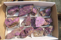 Natural Metallic Purpurite Cobbed Specimens x 12 From Erongo, Namibia - Toprock Gemstones and Minerals 