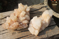 Natural Quartz Crystal Clusters x 2 From Madagascar - Toprock Gemstones and Minerals 