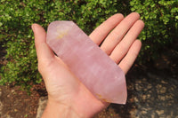 Polished Double Terminated Rose Quartz Points x 3 From Madagascar - Toprock Gemstones and Minerals 