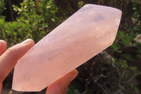 Polished Double Terminated Rose Quartz Points x 3 From Madagascar - Toprock Gemstones and Minerals 