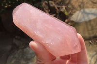Polished Double Terminated Rose Quartz Points x 3 From Madagascar - Toprock Gemstones and Minerals 