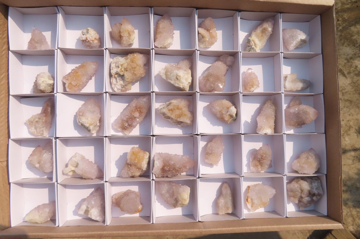 Natural Ametrine Spirit Quartz Clusters x 35 From Boekenhouthoek, South Africa - Toprock Gemstones and Minerals 