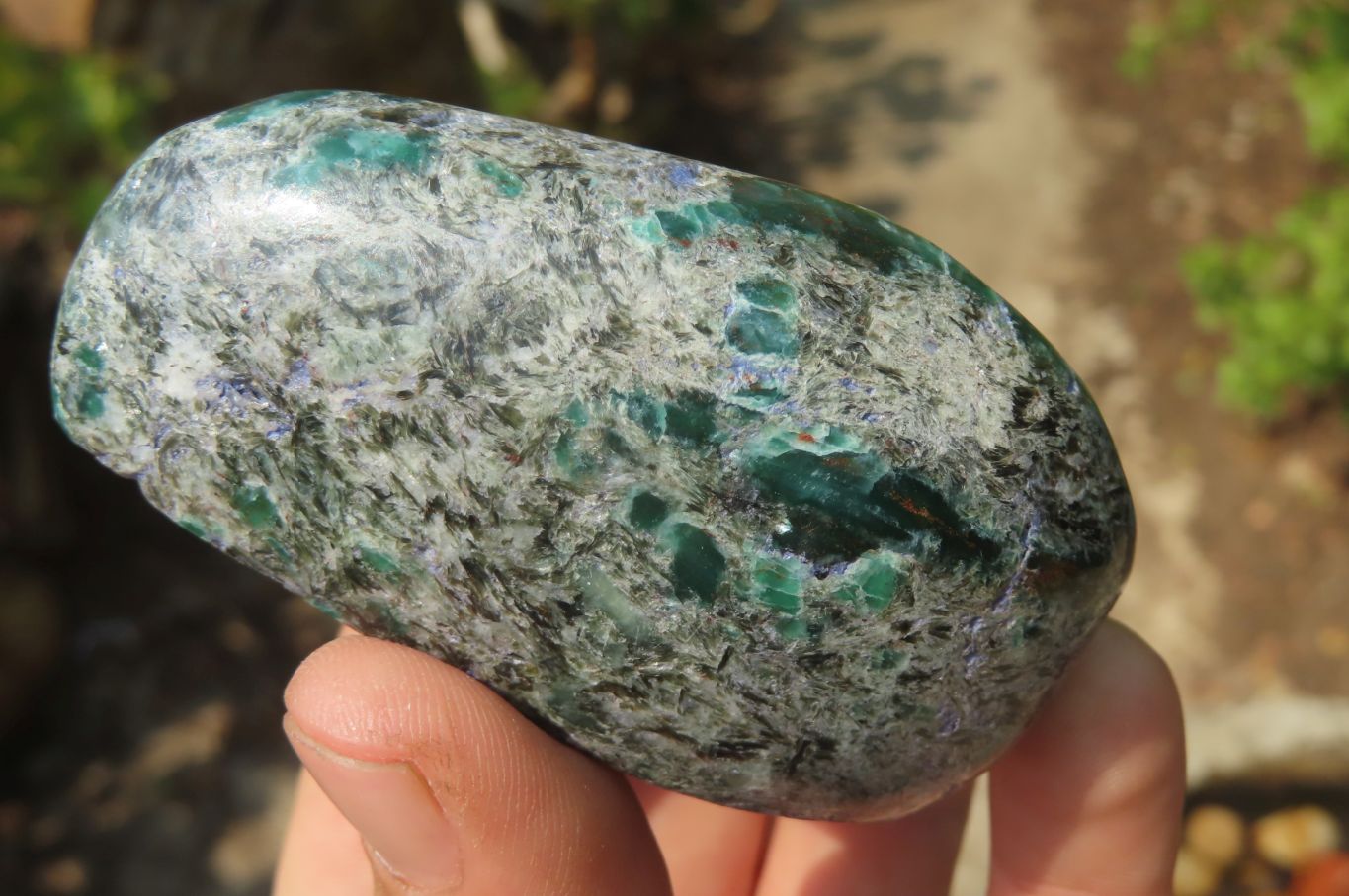 Polished Rare Emerald Mica In Matrix Free Forms x 6 From Mutoko, Zimbabwe - Toprock Gemstones and Minerals 