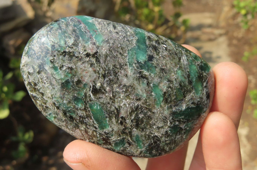 Polished Rare Emerald Mica In Matrix Free Forms x 6 From Mutoko, Zimbabwe - Toprock Gemstones and Minerals 