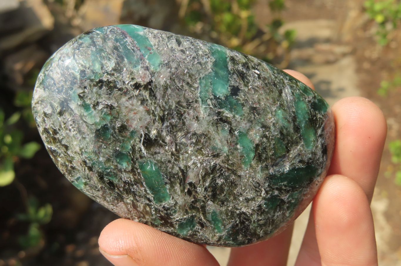 Polished Rare Emerald Mica In Matrix Free Forms x 6 From Mutoko, Zimbabwe - Toprock Gemstones and Minerals 
