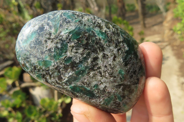 Polished Rare Emerald Mica In Matrix Free Forms x 6 From Mutoko, Zimbabwe - Toprock Gemstones and Minerals 