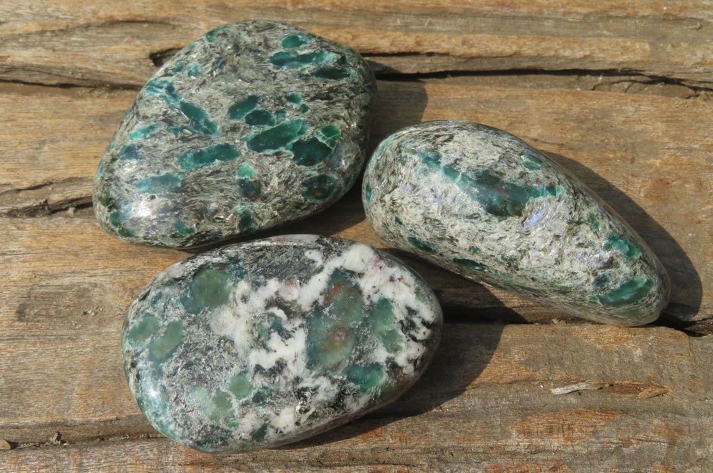 Polished Rare Emerald Mica In Matrix Free Forms x 6 From Mutoko, Zimbabwe - Toprock Gemstones and Minerals 