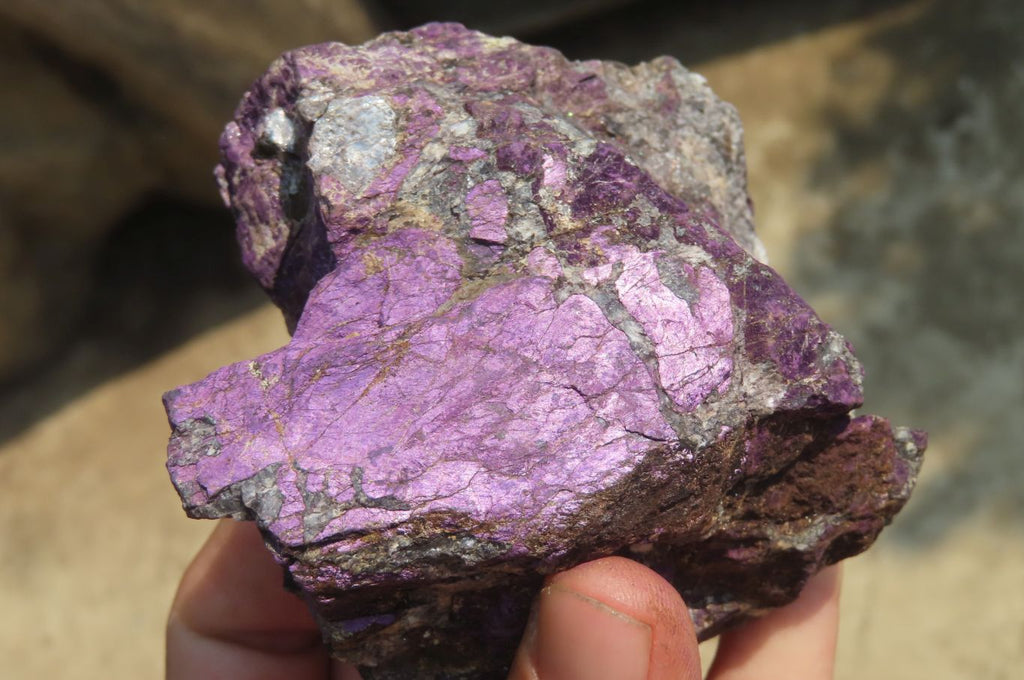 Natural Metallic Purpurite Cobbed Specimens x 5 From Erongo, Namibia - Toprock Gemstones and Minerals 