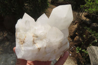Natural White Quartz Crystal Specimens x 3 From Madagascar - Toprock Gemstones and Minerals 