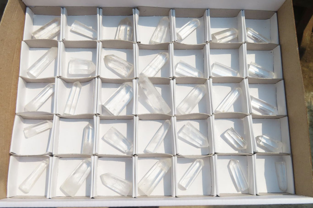 Polished Clear Quartz Pendant Crystals x 35 From Madagascar - Toprock Gemstones and Minerals 