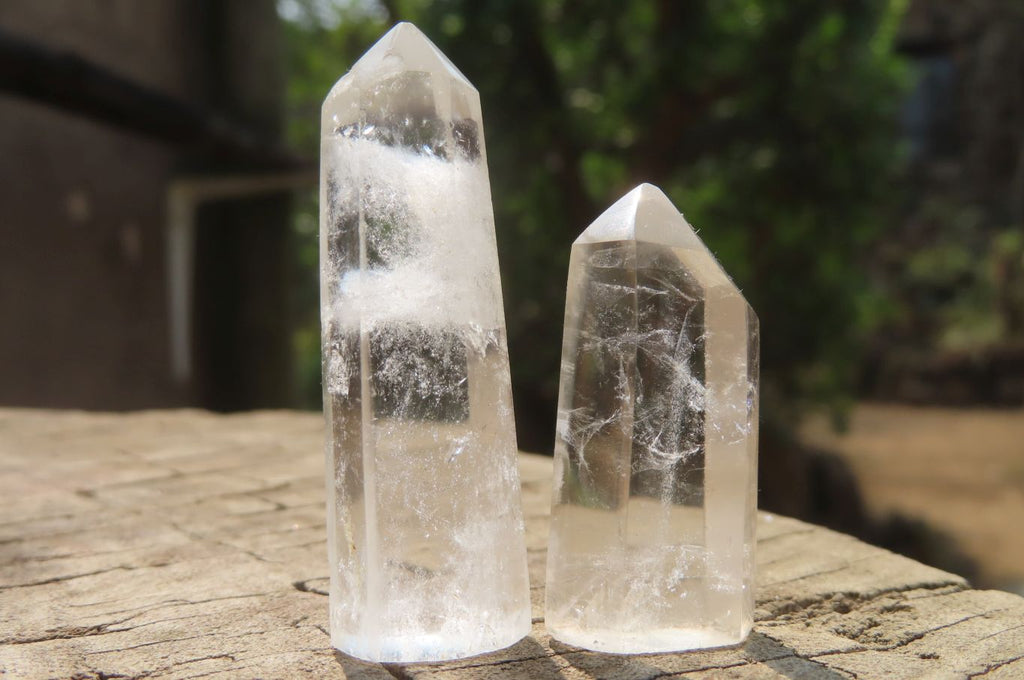 Polished Clear Quartz Pendant Crystals x 35 From Madagascar - Toprock Gemstones and Minerals 