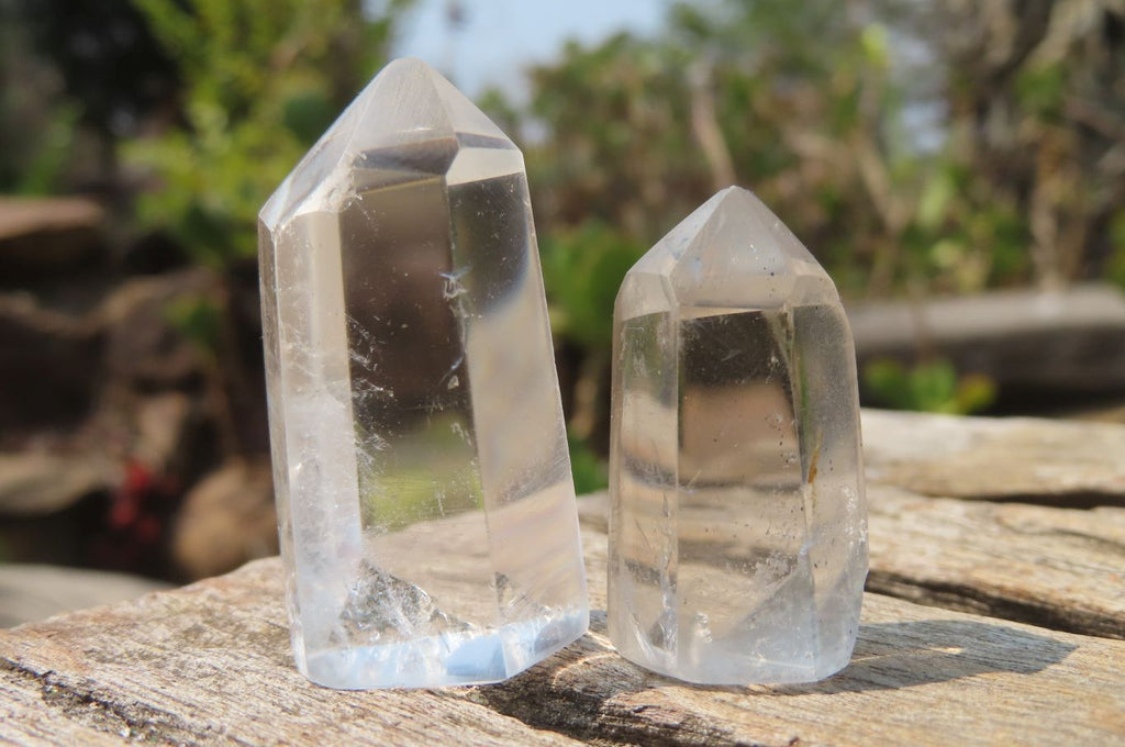 Polished Clear Quartz Pendant Crystals x 35 From Madagascar - Toprock Gemstones and Minerals 