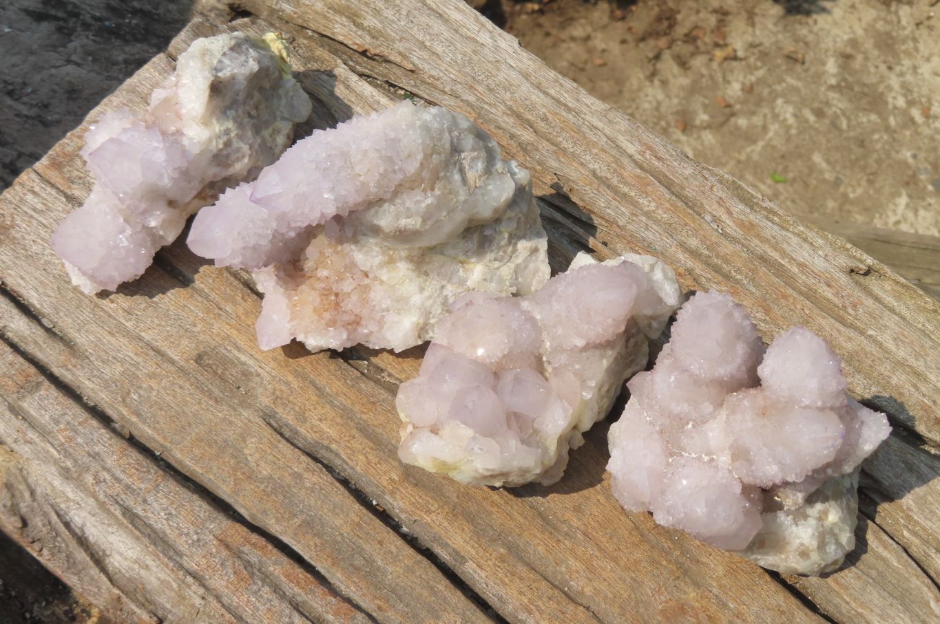 Natural Lilac Amethyst Spirit Quartz Clusters x 4 From Boekenhouthoek, South Africa - Toprock Gemstones and Minerals 