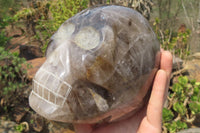 Polished Smokey Quartz Skull x 1 From Madagascar - Toprock Gemstones and Minerals 
