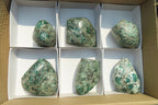 Polished Rare Emerald Mica In Matrix Free Forms x 6 From Mutoko, Zimbabwe - Toprock Gemstones and Minerals 