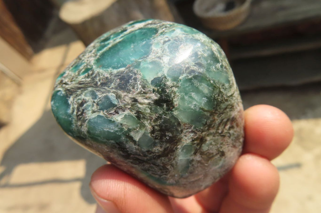 Polished Rare Emerald Mica In Matrix Free Forms x 6 From Mutoko, Zimbabwe - Toprock Gemstones and Minerals 