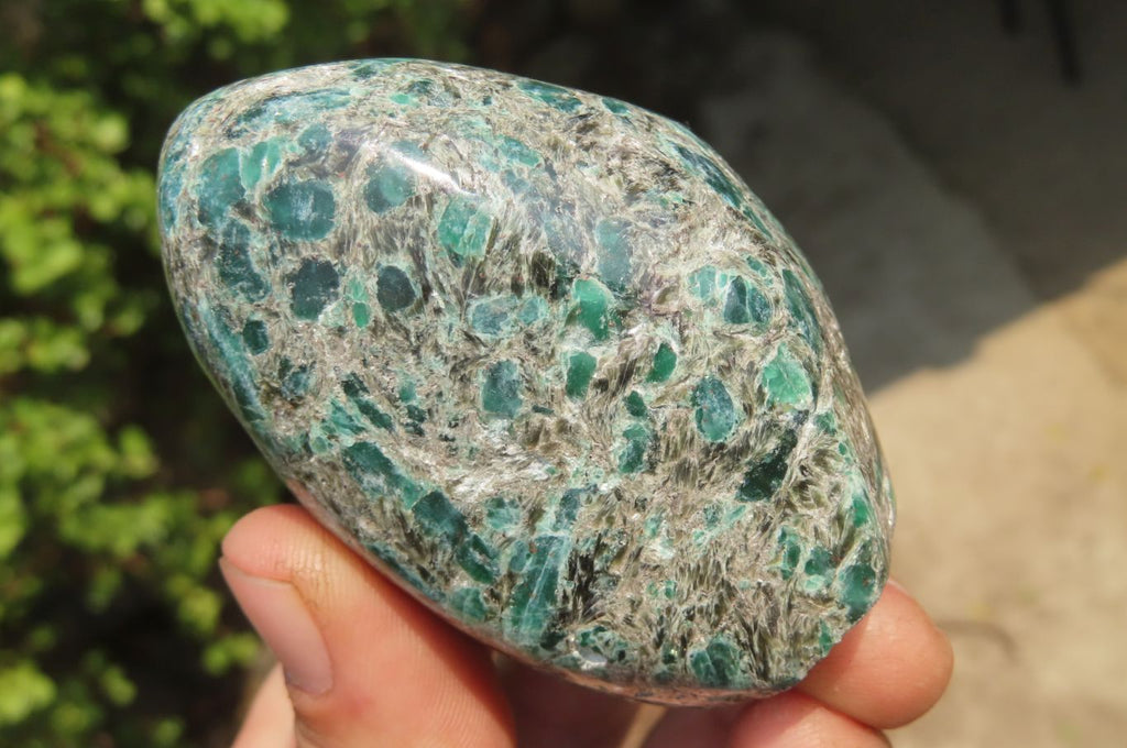 Polished Rare Emerald Mica In Matrix Free Forms x 6 From Mutoko, Zimbabwe - Toprock Gemstones and Minerals 