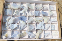 Natural Etched Blue Chalcedony Specimens x 35 From Nsanje, Malawi - Toprock Gemstones and Minerals 
