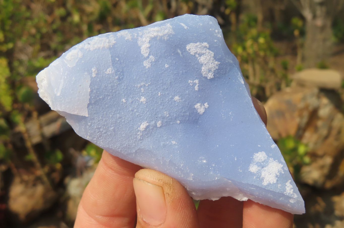 Natural Etched Blue Chalcedony Specimens x 35 From Nsanje, Malawi - Toprock Gemstones and Minerals 