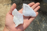 Natural Etched Blue Chalcedony Specimens x 35 From Nsanje, Malawi - Toprock Gemstones and Minerals 
