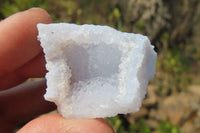 Natural Etched Blue Chalcedony Specimens x 35 From Nsanje, Malawi - Toprock Gemstones and Minerals 
