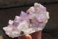 Natural Jacaranda Amethyst Quartz Cluster x 2 from Mumbwa, Zambia - Toprock Gemstones and Minerals 