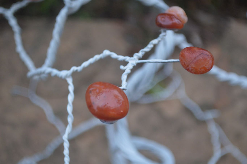 Hand Made Carnelian Wire Wrap Tree x 1 From KwaZulu, Natal, South Africa - Toprock Gemstones and Minerals 