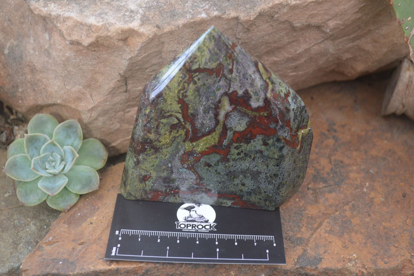 Polished Bastite Dragons Blood Stone Crystal Points x 2 From Tshipise, South Africa - Toprock Gemstones and Minerals 