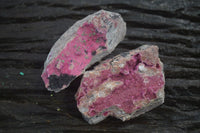 Natural Salrose Cobaltion Dolomite with malachite Specimens x 12 From Kakanda, Congo - Toprock Gemstones and Minerals 