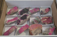 Natural Salrose Cobaltion Dolomite with malachite Specimens x 12 From Kakanda, Congo - Toprock Gemstones and Minerals 