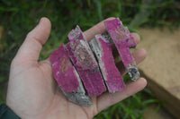 Natural Salrose Cobaltion Dolomite with malachite Specimens x 12 From Kakanda, Congo - Toprock Gemstones and Minerals 